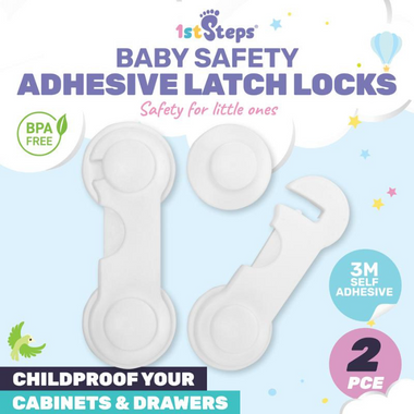 1st Steps - Baby Safety Adhesive Latch Locks - 2pc