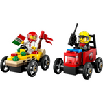 60458 - City - Pizza Vs Fire Truck Race Car Pack
