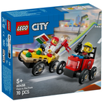 60458 - City - Pizza Vs Fire Truck Race Car Pack