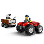 60461 - City - Red Farm Tractor with Trailer & Sheep
