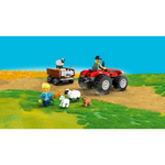60461 - City - Red Farm Tractor with Trailer & Sheep