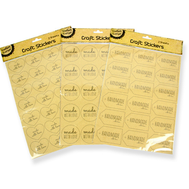 A4 Kraft Handmade Stickers