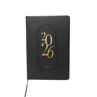 A5 Weekly Hard Cover Black