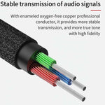 Aux 3.5 Male - Male Twine Thread Cable Skin 3m