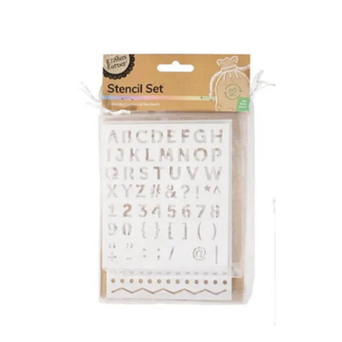Alphabet Number Stencil 2pk