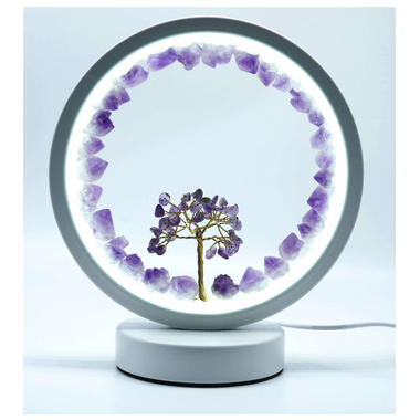 Amethyst LED USB Lamp with Gemstone Tree