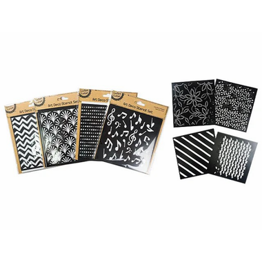 Art Deco Stencil 5pc