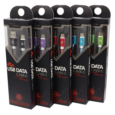 BK Bright Type-C Colorful Fabric Woven Braided 1m