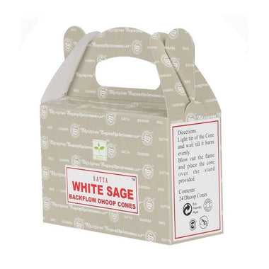 Satya White Sage Backflow Cones 24pk