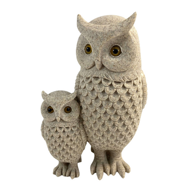 Barn Owl Family - Stone Effect