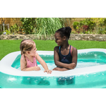 Bestway 2.00m x 1.46m x 48cm Teal Rectangular Family Pool