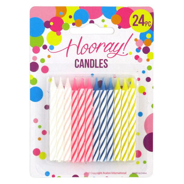 Birthday Candles Spiral 24pc