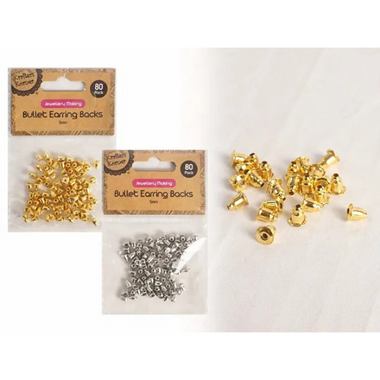 Bullet Clutch Earring Backs 80pc