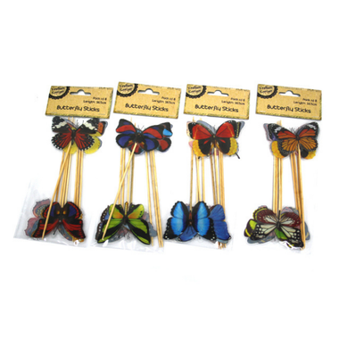 Butterfly Sticks - 4 Asst
