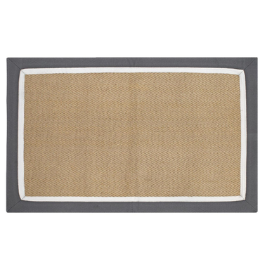 Canyon Double Border Mat - Charcoal - 90 x 60cm