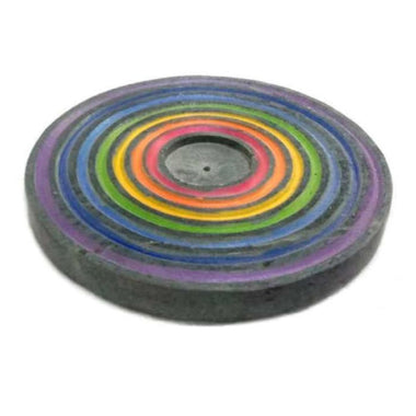 Chakra Soapstone Round Incense Holder