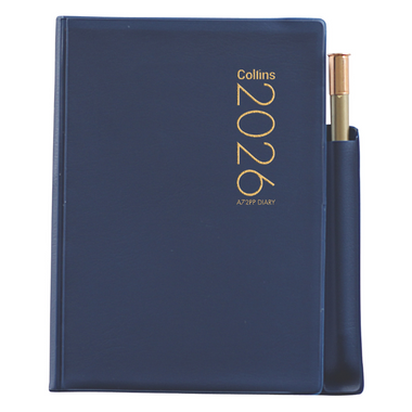 Collins Diary Navy with Pencil Even Year