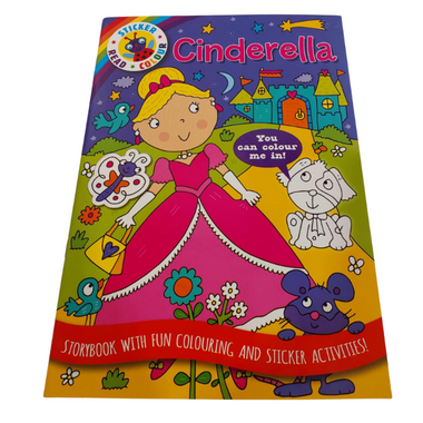 Colour & Sticker Book Cinderella