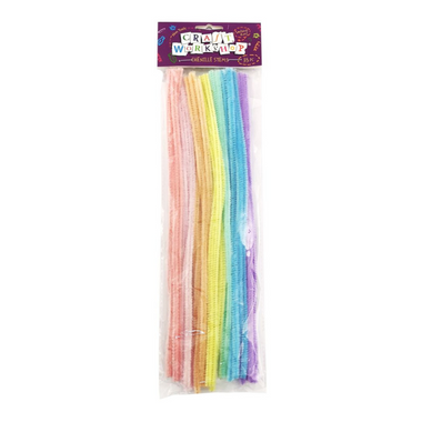 Craft - Chenille Pastel Stems 35pc
