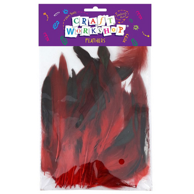 Craft - Feathers Red-Black