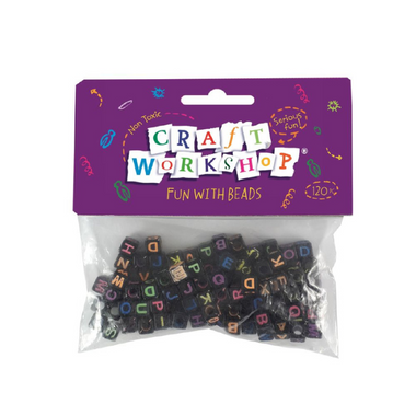 Craft - Alphabet Bead Black 7mm