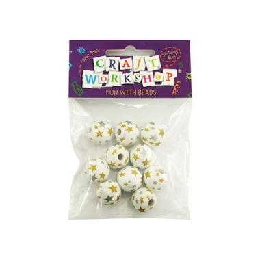 Craft Bead Silver & Gold Stars