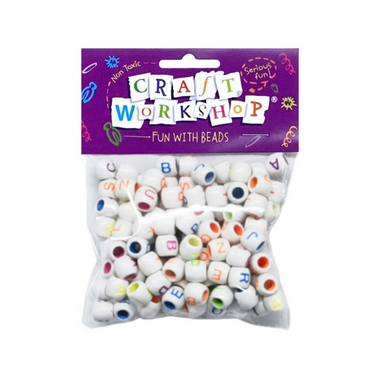 Craft Beads Fluro Alphabet 9mm