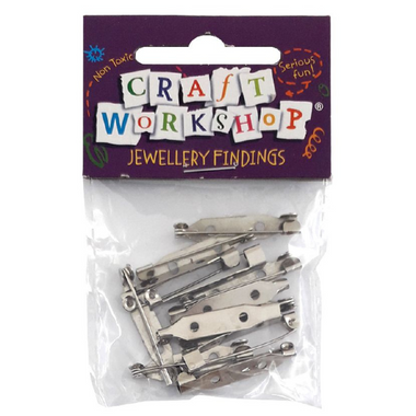 Craft Brooch Pins 12pc 3cm