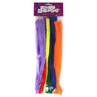 Craft Chenille Stems Jumbo 1.5 x 30cm 24pc