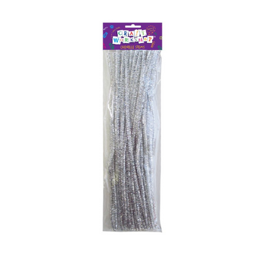 Craft Chenille Stems Silver 40pc