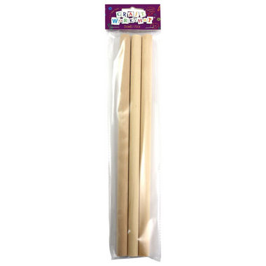 Craft Dowel Stick 1.5 x 32cm 3pc