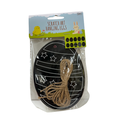 Craft Easter Scratch Art Egg 10pc