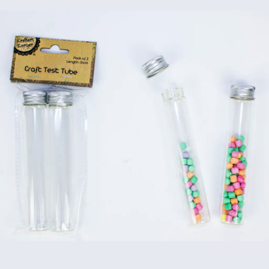 Craft Glass Test Tube 14cm - 2pc