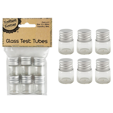 Craft Glass Test Tube 4ml 6pc