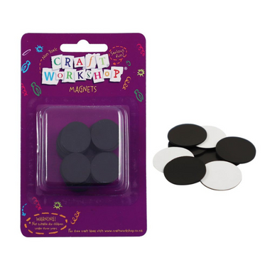 Craft Magnet Round 80pc 20x1mm - Adhesive