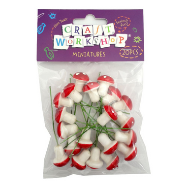 Craft Mini Mushroom 2cm 20pc