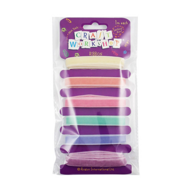 Craft Ribbon Velvet Pastel 6pc