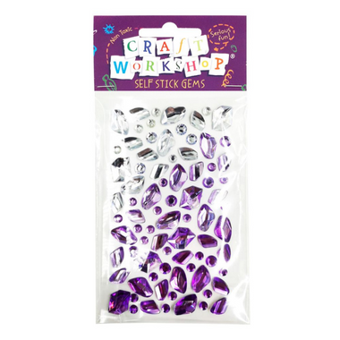 Craft Self Stick Gem Purple