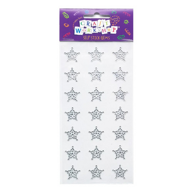 Craft Self Stick Gems Stars 21pc