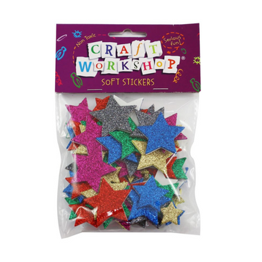 Craft Stickers - Eva Glitter Stars