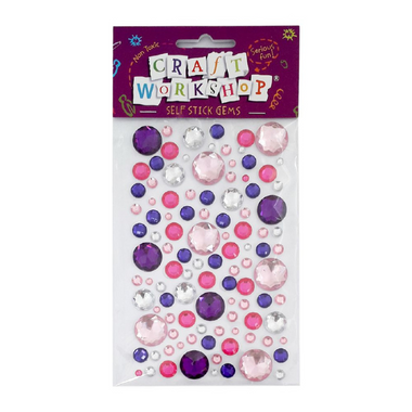 Craft Stickers - Pink - Red and Purple Gems
