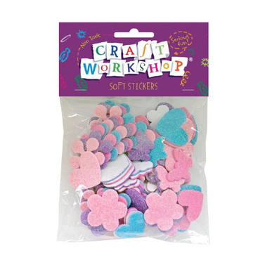 Craft Stickers - Soft Flowers-Heart-Butterfly