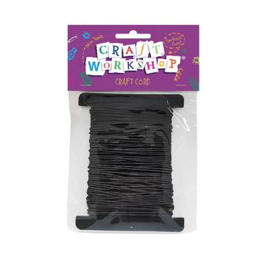 Craft Wax Black Cord 8m x1mm
