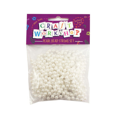 Craft White Pearl Bead String Set