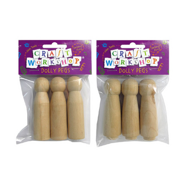Craft Wooden Peg Doll 2.3cm