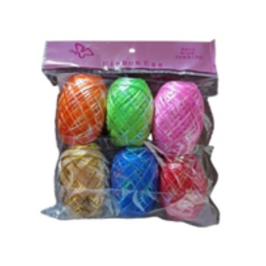 Curling Border Ribbon Egg 1cm x 10m 6pk
