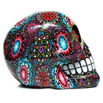 Day of the Dead Floral Print Skull Ornament