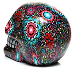 Day of the Dead Floral Print Skull Ornament