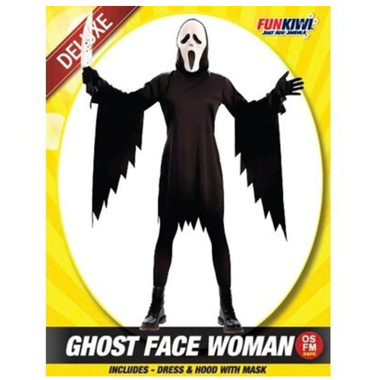 Deluxe Adult Costume - Ghost Face Woman