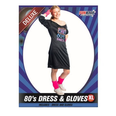 Deluxe Costume - 80s Dress & Gloves